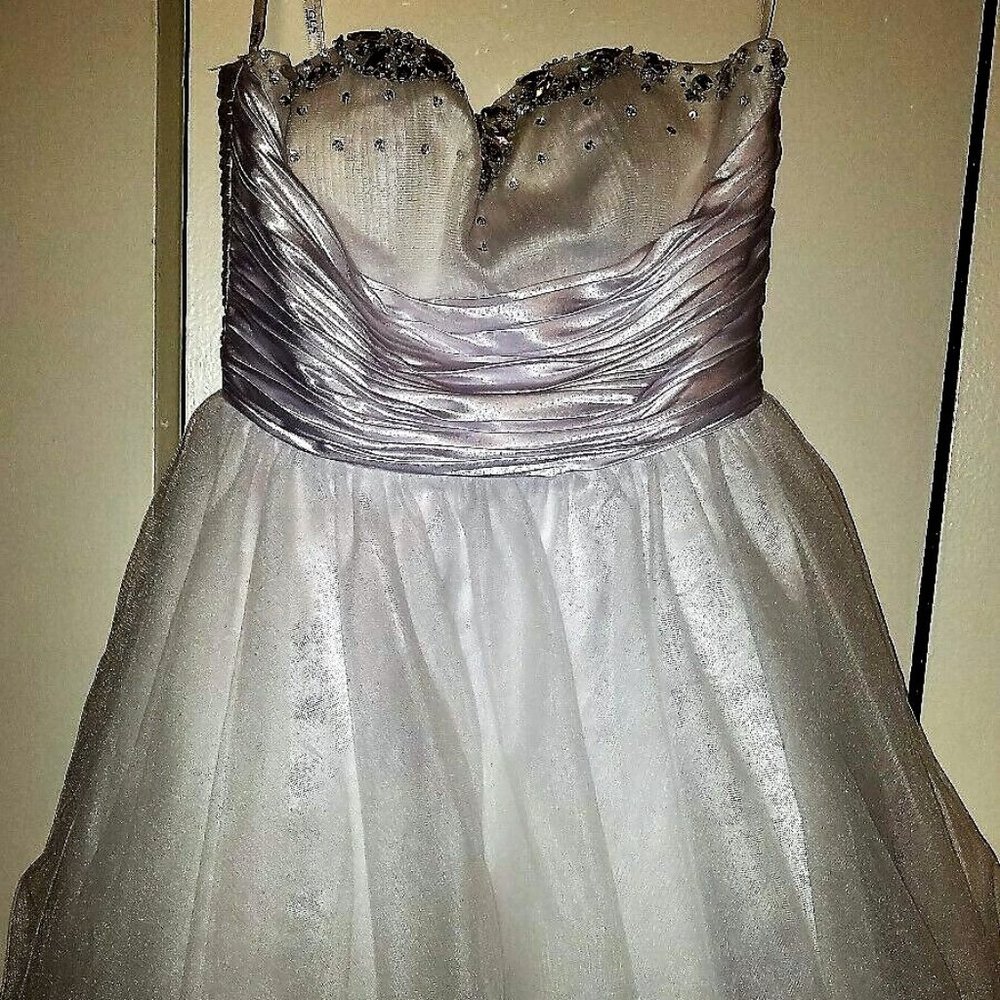 White Strapless Cocktail Dress